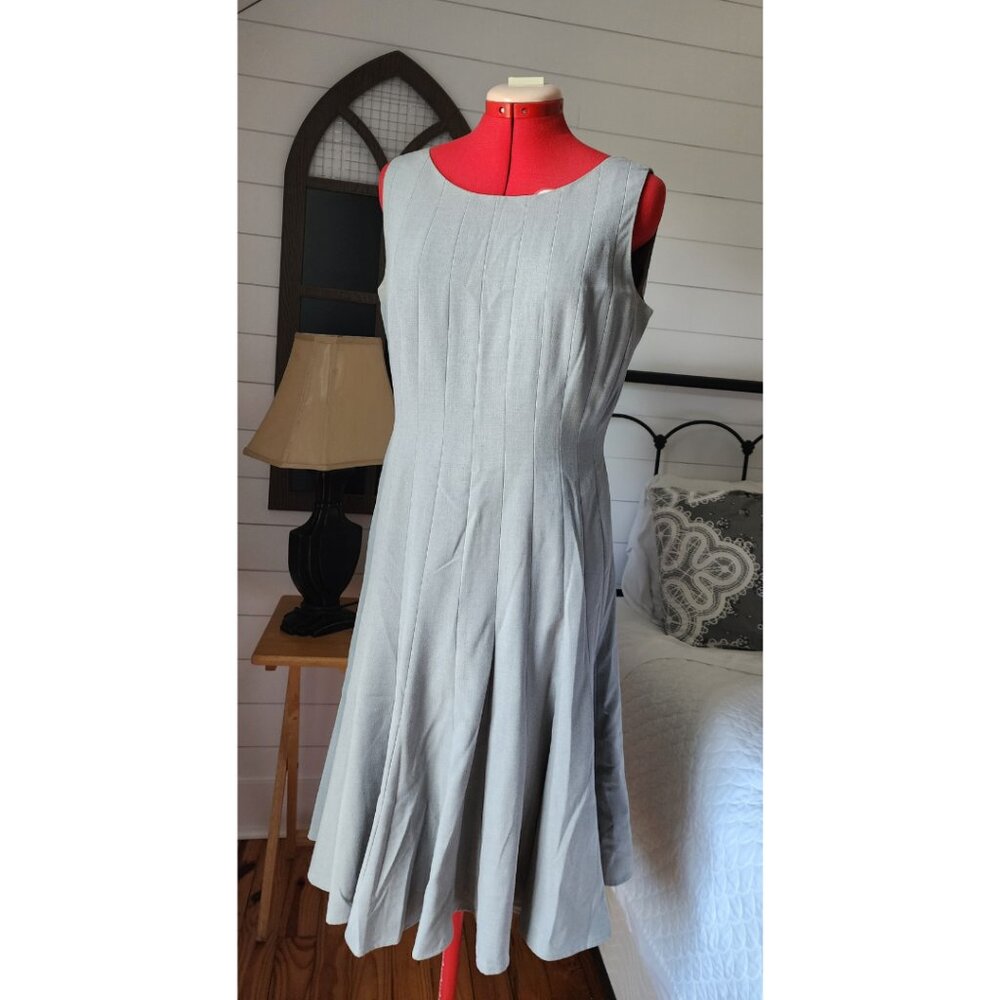 Calvin Klein Grey Fit & Flare Midi Dress